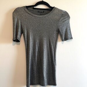 Topshop metallic top